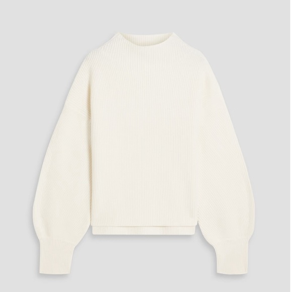 New NWOT A.L.C. Helena Ribbed 100% Merino Wool Sweater L - Picture 1 of 9